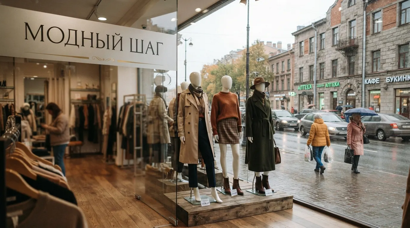 стеклянная витрина с полками
